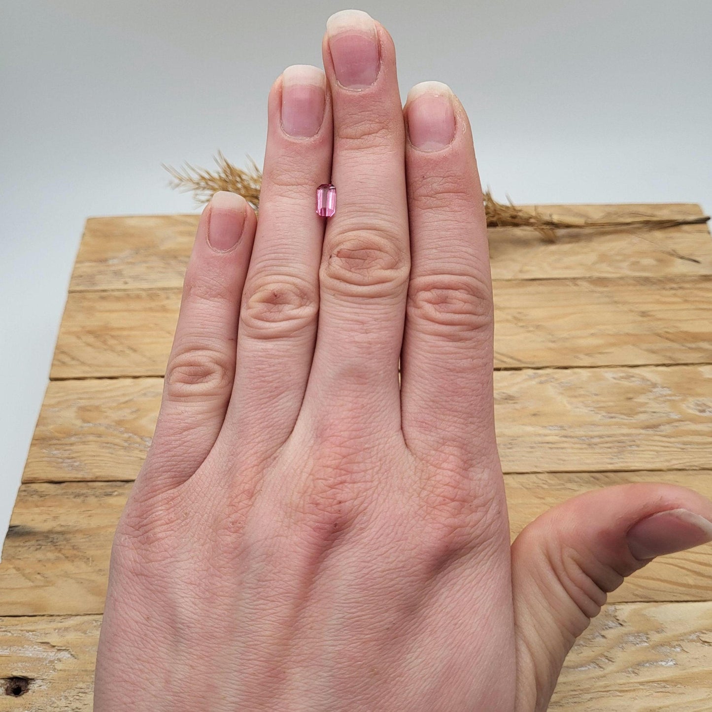 0.61 carat Octagon Pink Tourmaline 7x4mm, Natural Unheated