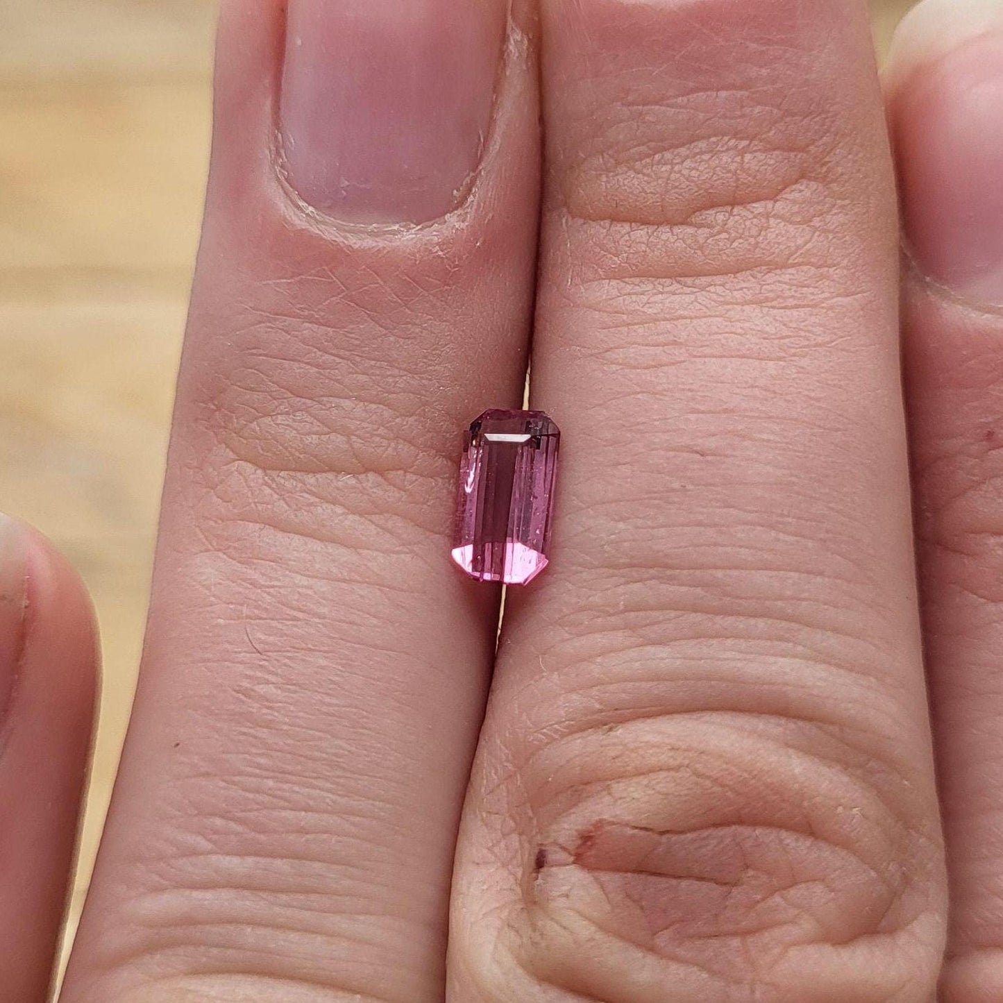 0.61 carat Octagon Pink Tourmaline 7x4mm, Natural Unheated