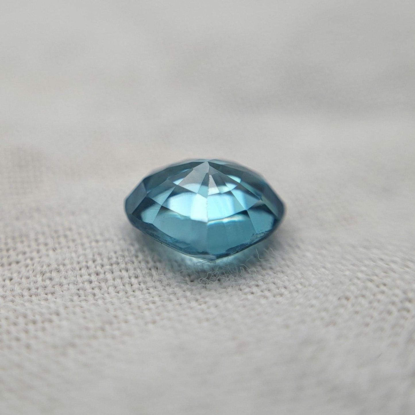 Natural Zircon 1.56 carat 6.7x6.4mm Blue Pear Loose Gemstone, Unmounted Zircon, December Birthstone