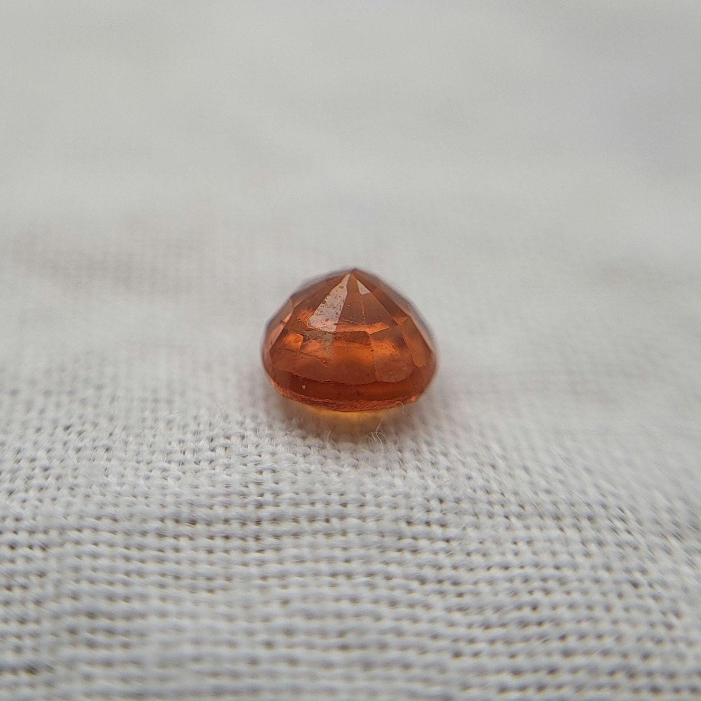 0.62 carat 5x4.3mm Natural Mandarin Spessartite Garnet, Faceted Oval Gemstone, Orange Garnet