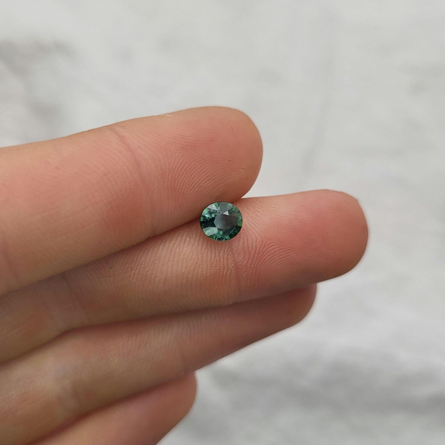 0.81 ct Natural Blue-Green Sapphire 6.2x5.4mm Oval Cut Heated, Faceted Loose Gemstone