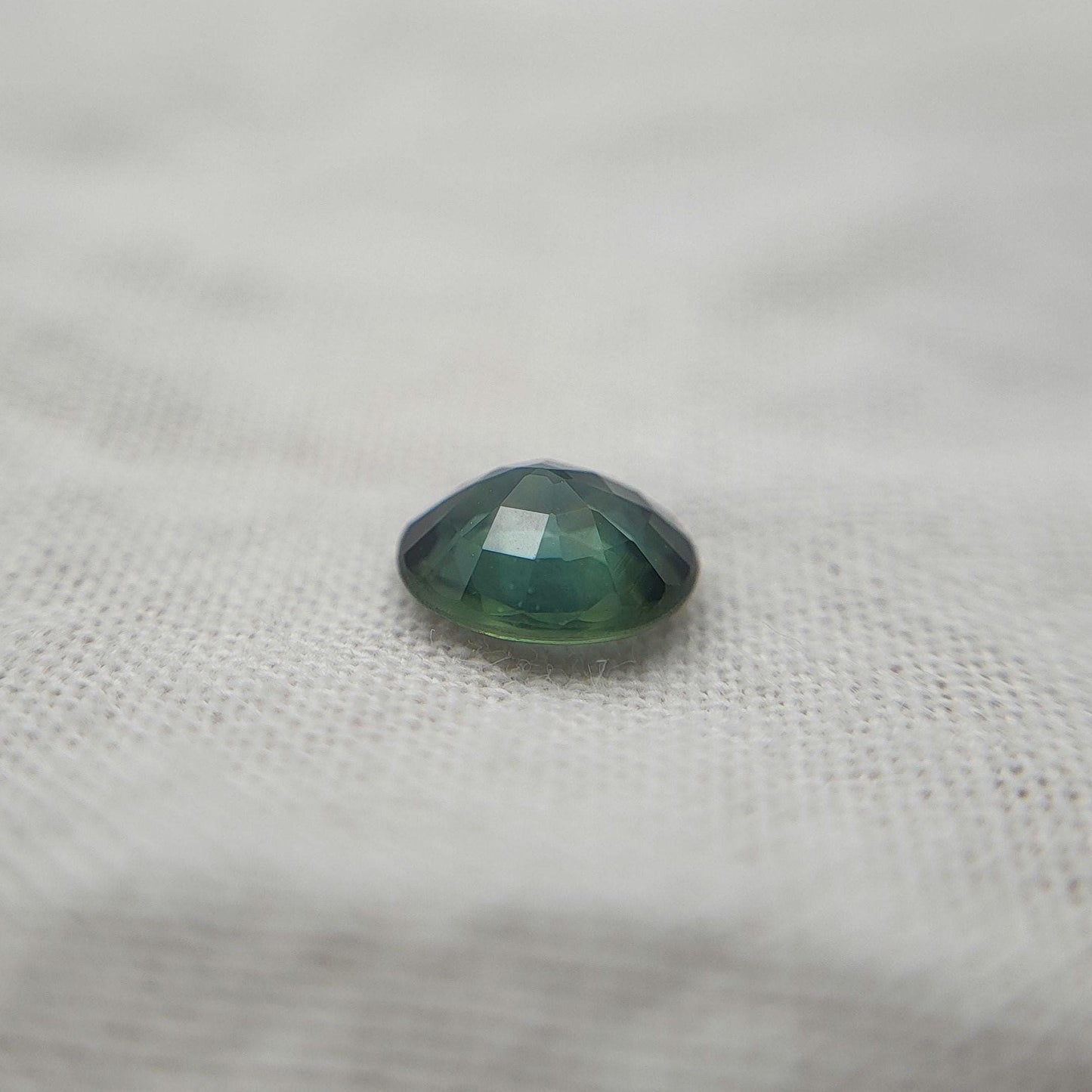 0.81 ct Natural Blue-Green Sapphire 6.2x5.4mm Oval Cut Heated, Faceted Loose Gemstone