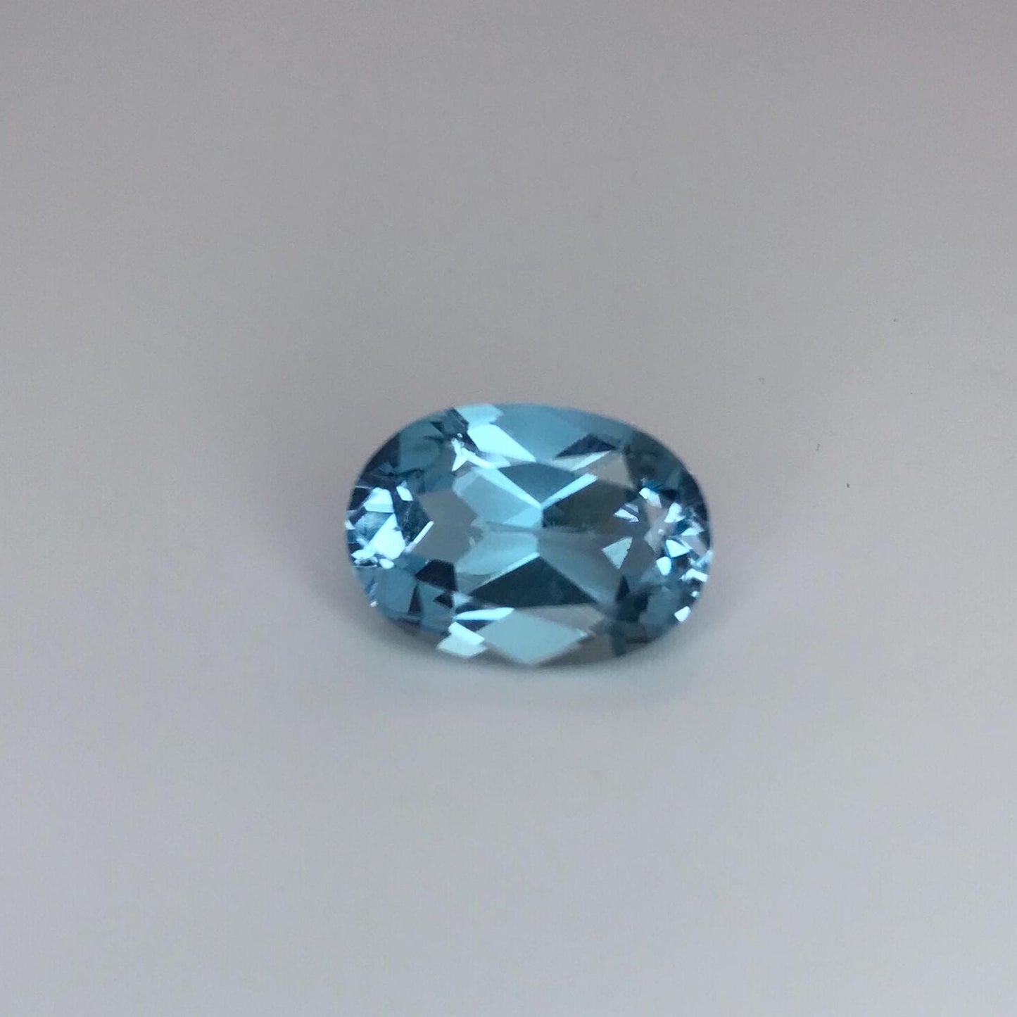 14x10mm Light Blue Topaz, 6.88 Ct Oval cut Faceted Discount Gemstone, Reclaimed/Recycled Imperfect Gem,