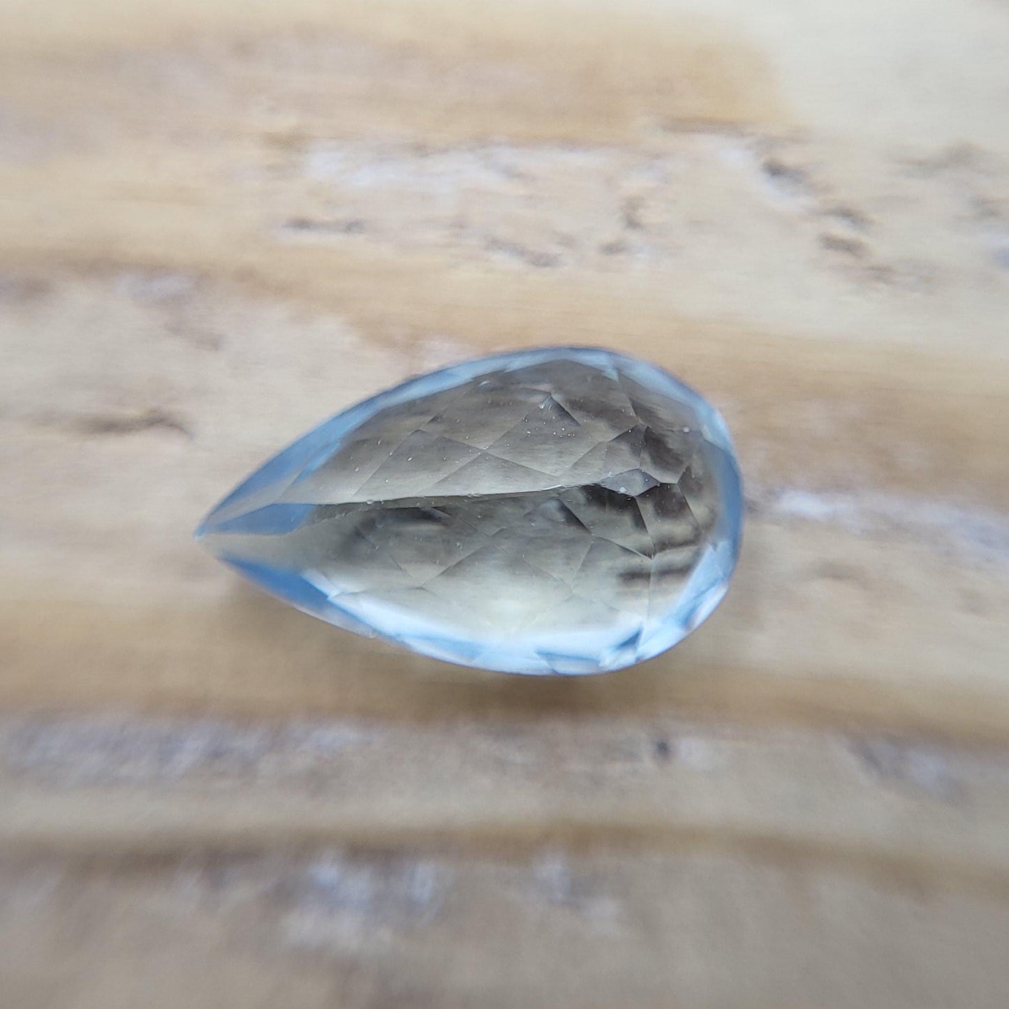 12x7mm Natural Aquamarine, 2.37 Carat, Light Blue Pear Cut Loose Faceted Gemstone