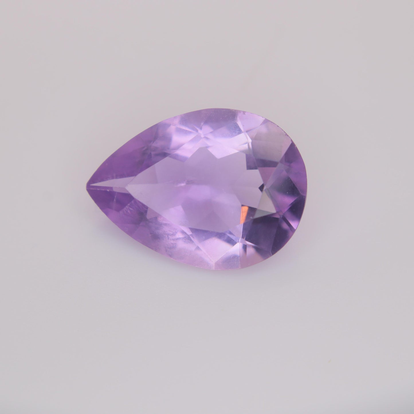 16.1x11.6mm Purple Amethyst 6 carat Pear Cut, Faceted Loose Gemstone