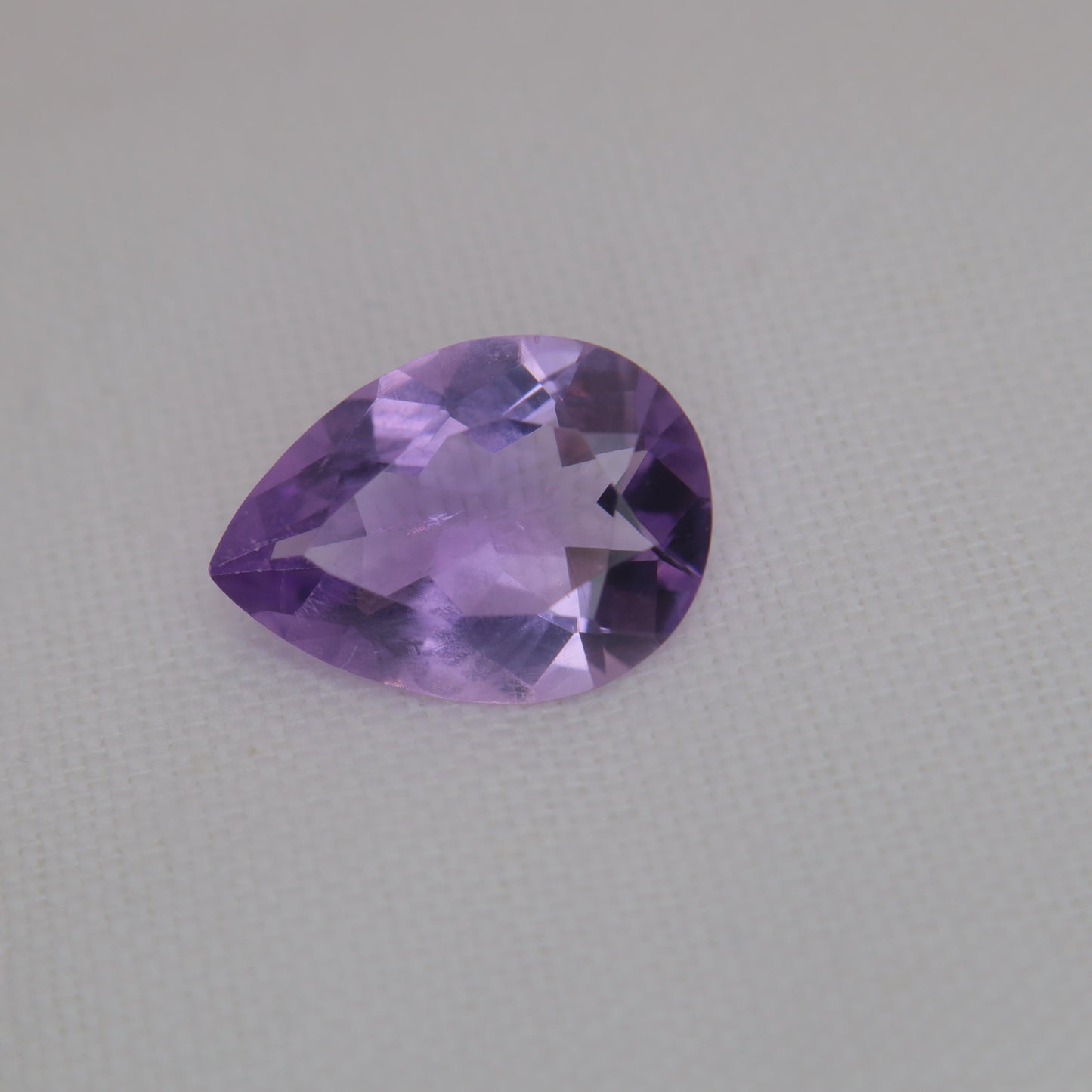 16.1x11.6mm Purple Amethyst 6 carat Pear Cut, Faceted Loose Gemstone