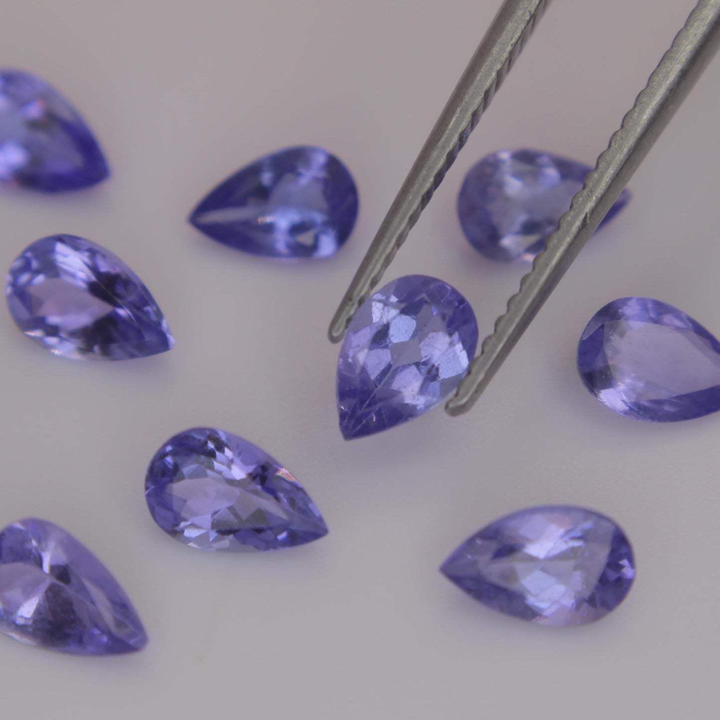 One 6x4mm Tanzanite Pear Cut, Faceted Loose Violet Gemstone, Natural Tanzanite, Zoisite