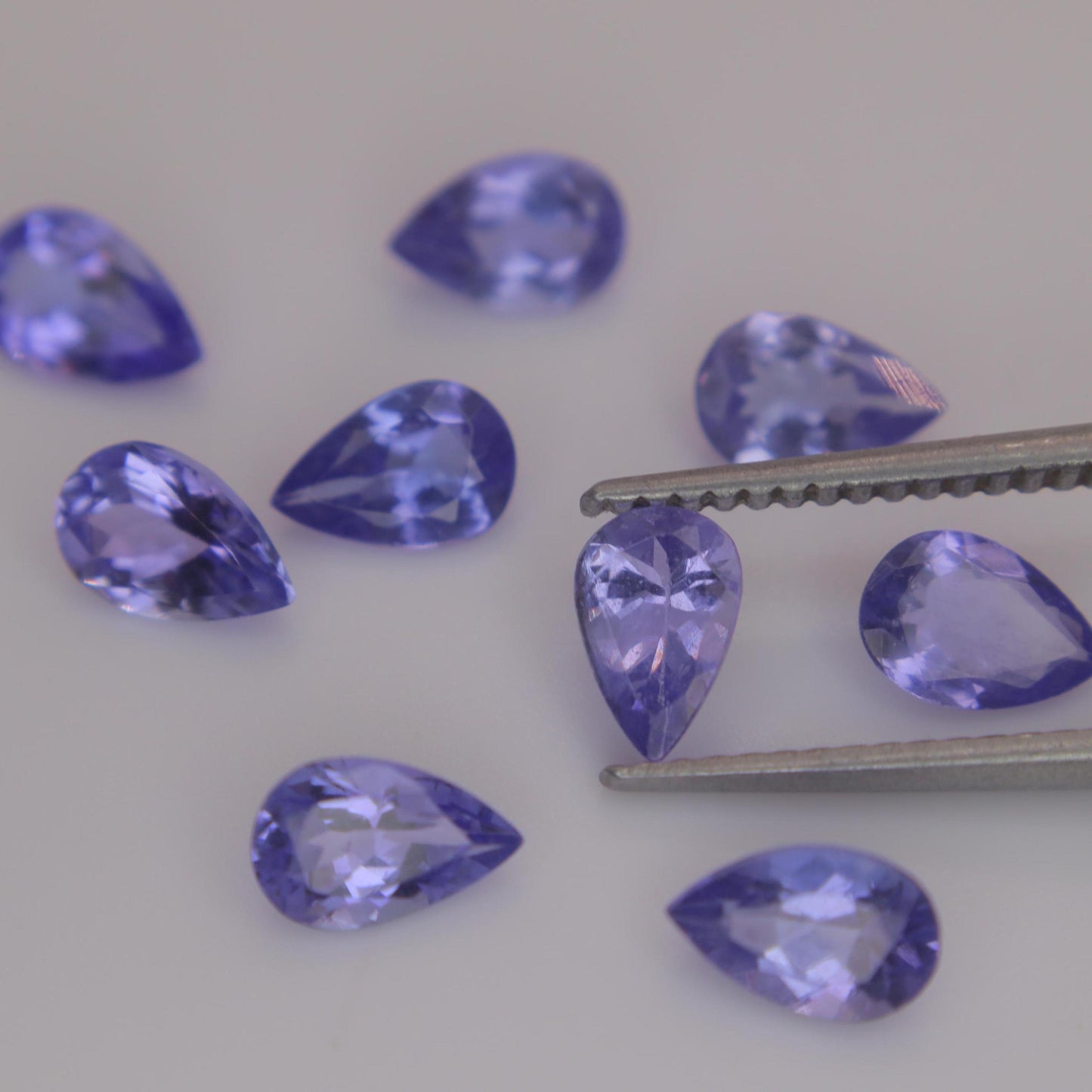 One 6x4mm Tanzanite Pear Cut, Faceted Loose Violet Gemstone, Natural Tanzanite, Zoisite