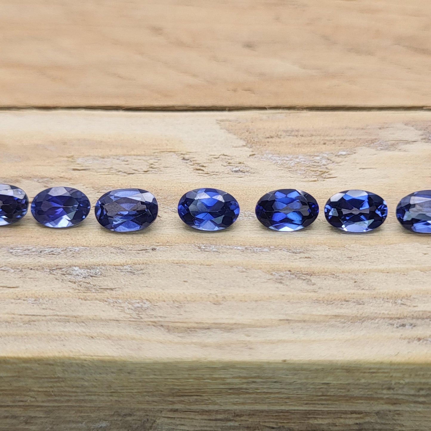 One- 6x4mm, Lab Blue Sapphire, Lab Sapphire