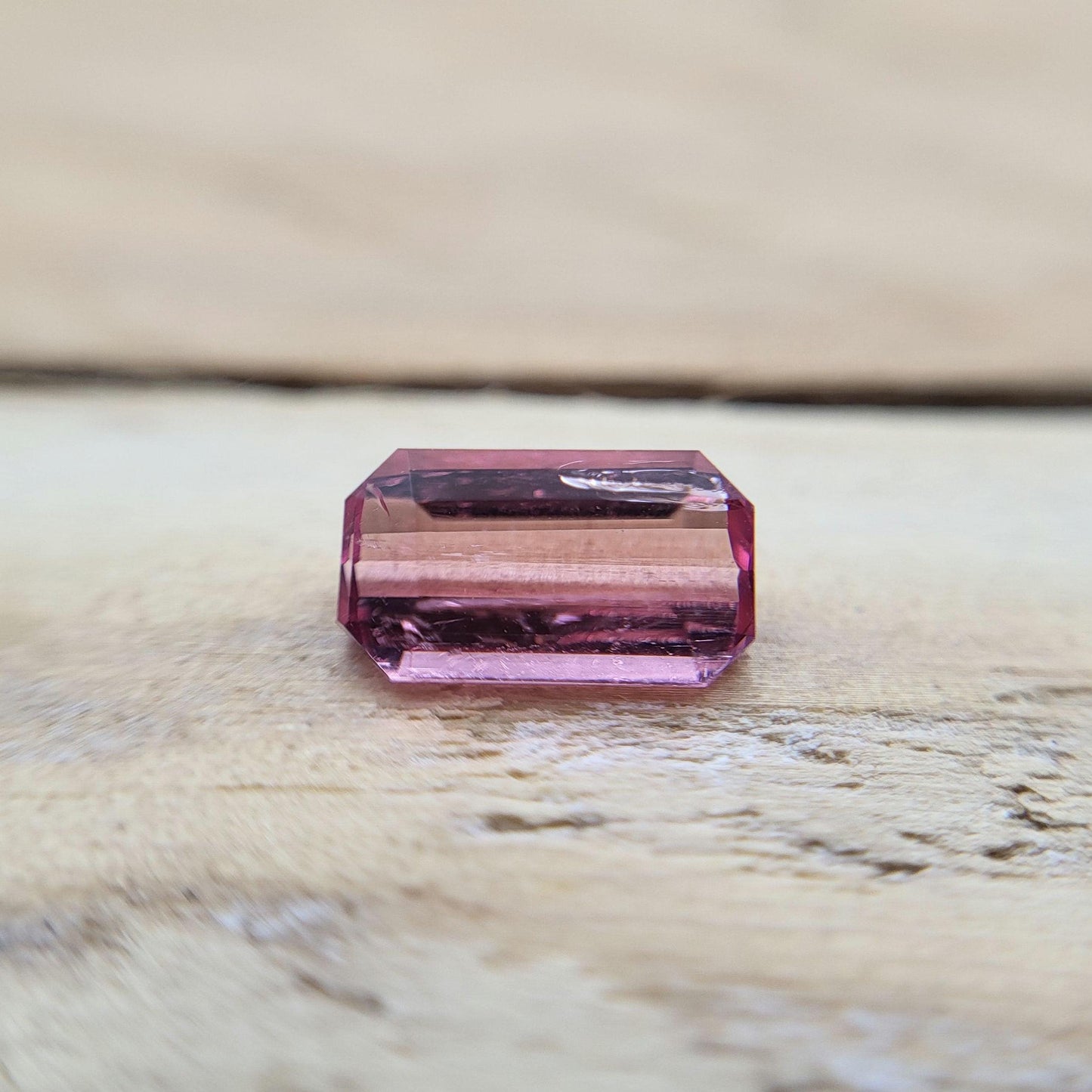 0.61 carat Octagon Pink Tourmaline 7x4mm, Natural Unheated