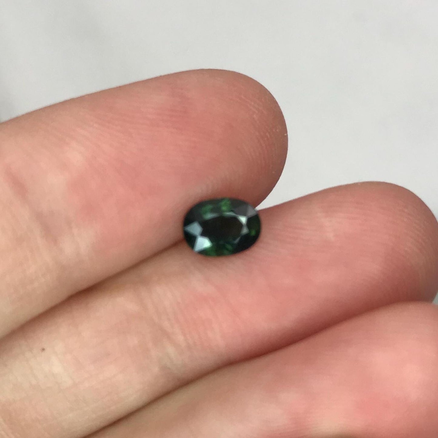 0.78 Ct Natural Greenish Blue Sapphire 6.5x4.8mm Oval Cut Heated