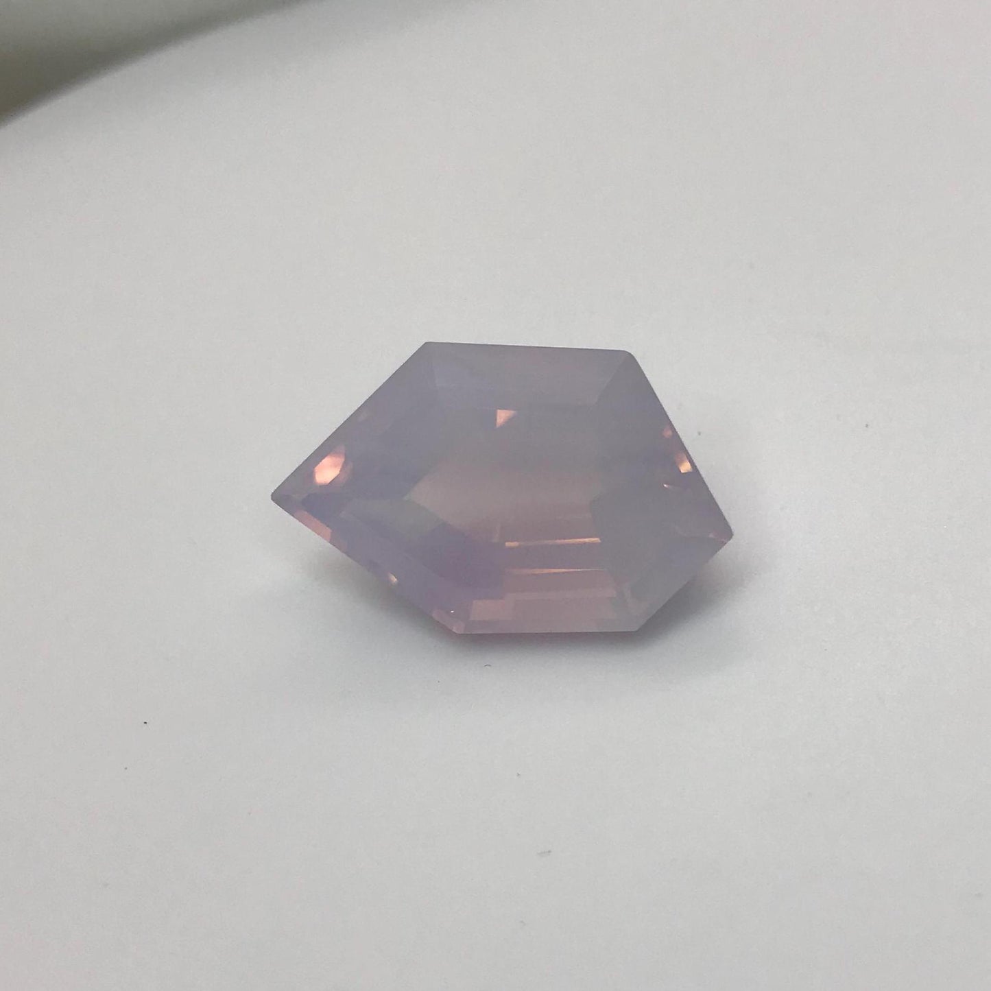 Fancy Cut Lavender Quartz 16 Carat Fancy Cut, 22.5x13.8mm Loose Faceted Gem,