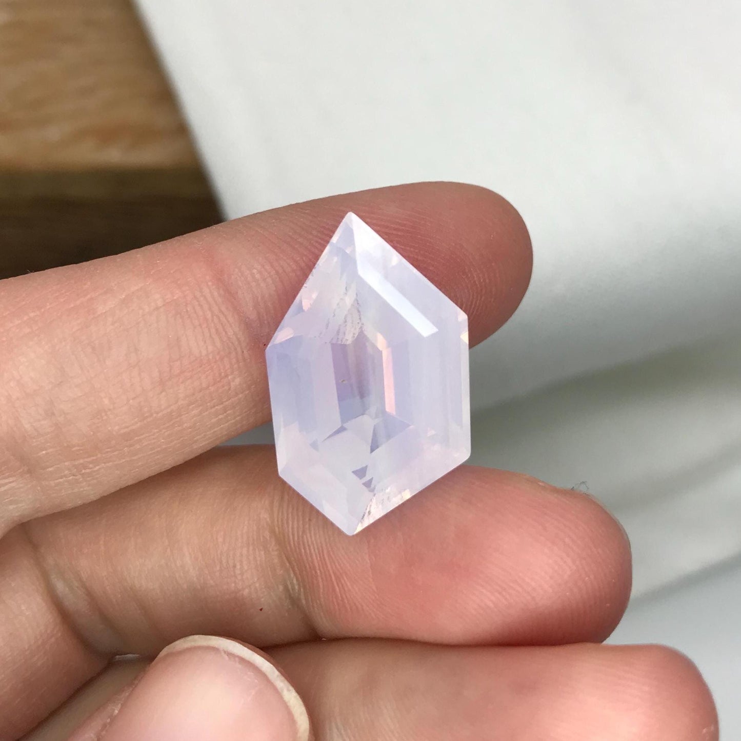 Fancy Cut Lavender Quartz 16 Carat Fancy Cut, 22.5x13.8mm Loose Faceted Gem,