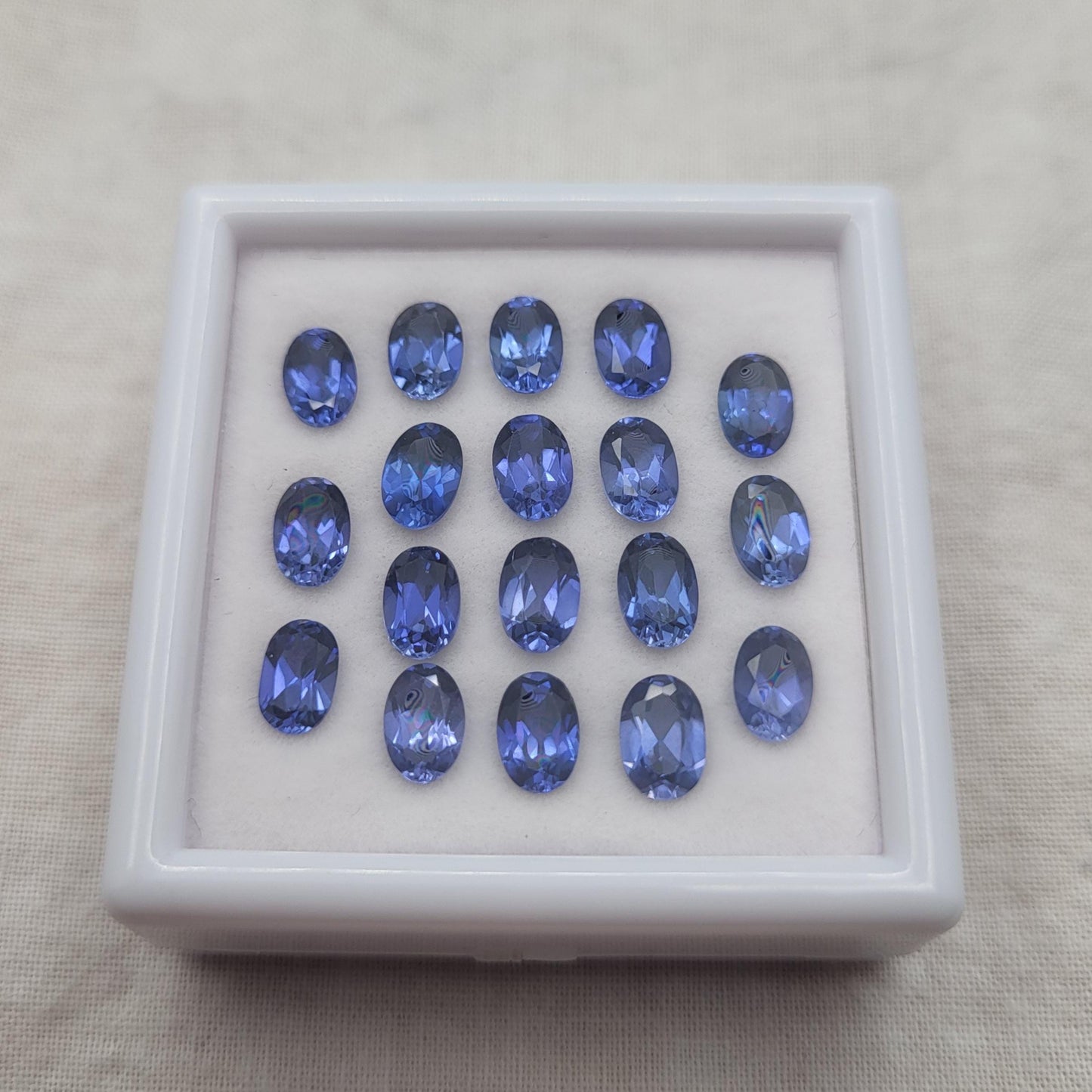 One- 6x4mm, Lab Blue Sapphire, Lab Sapphire