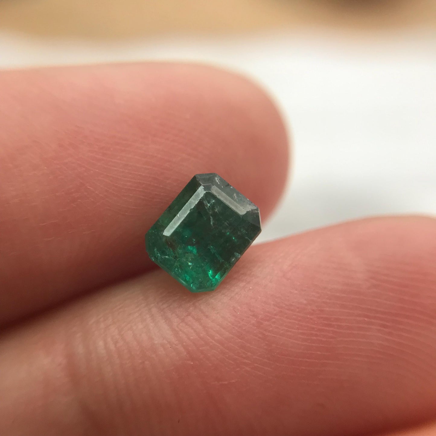 1.02 Carat Natural Emerald 6.5x5.3 Emerald Cut Faceted Loose Gem
