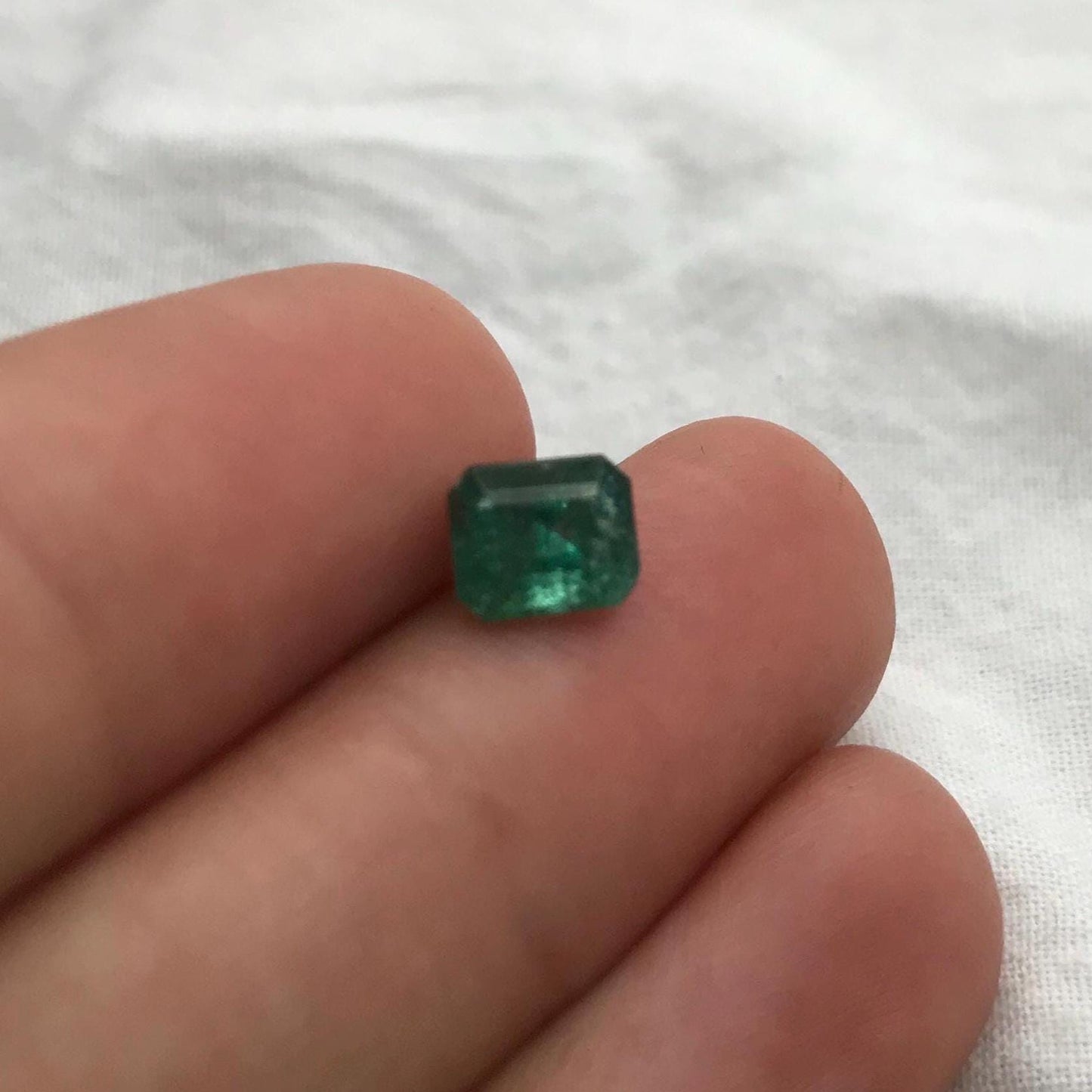 1.02 Carat Natural Emerald 6.5x5.3 Emerald Cut Faceted Loose Gem