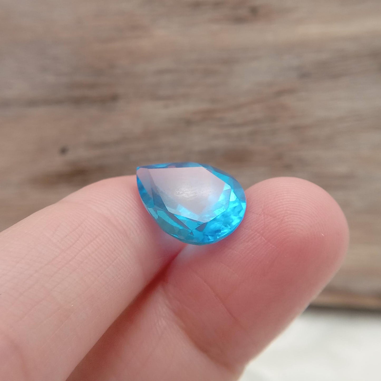 16x12mm 15.9x11.8mm Blue Topaz Pear Cut, 10.37 carat Loose Faceted Gem, Natural Topaz, US Seller 16x12