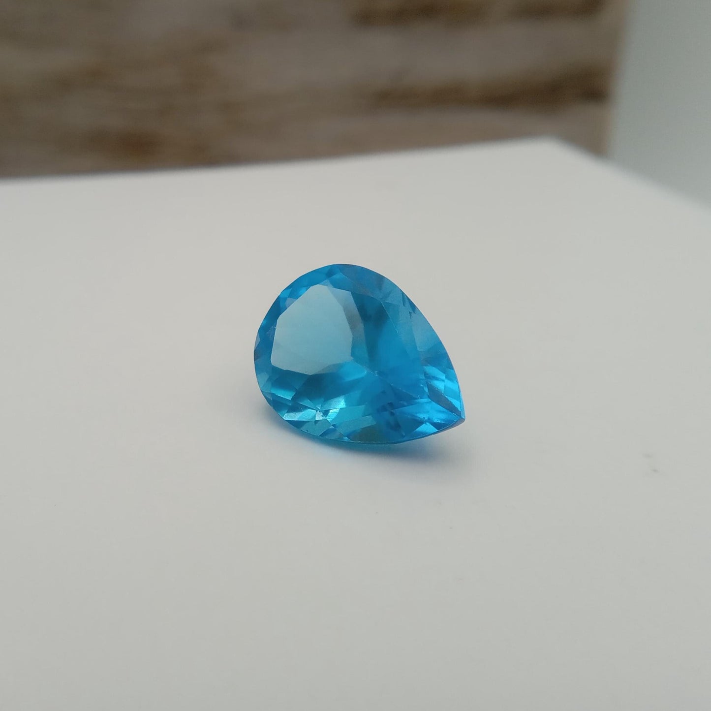 16x12mm 15.9x11.8mm Blue Topaz Pear Cut, 10.37 carat Loose Faceted Gem, Natural Topaz, US Seller 16x12