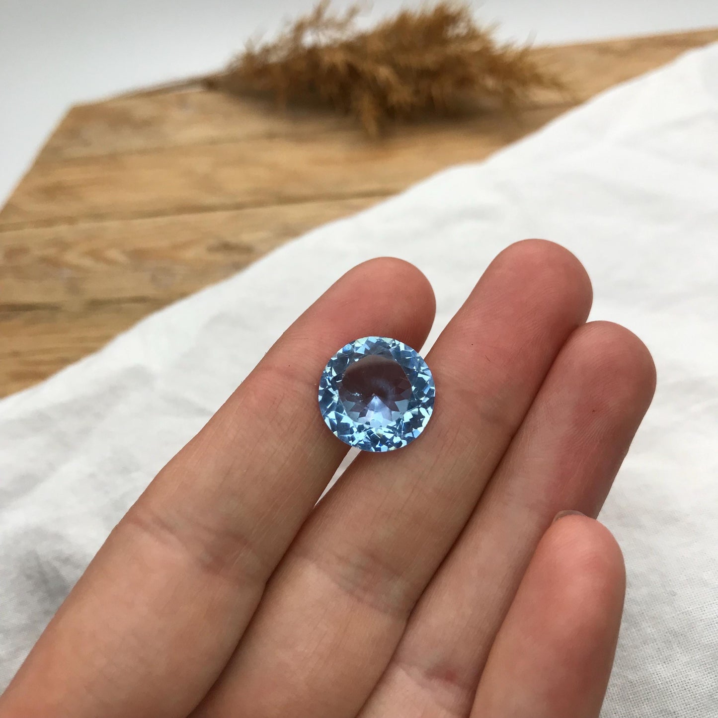10 Carat Lab Created Blue Spinel 13.5mm Round