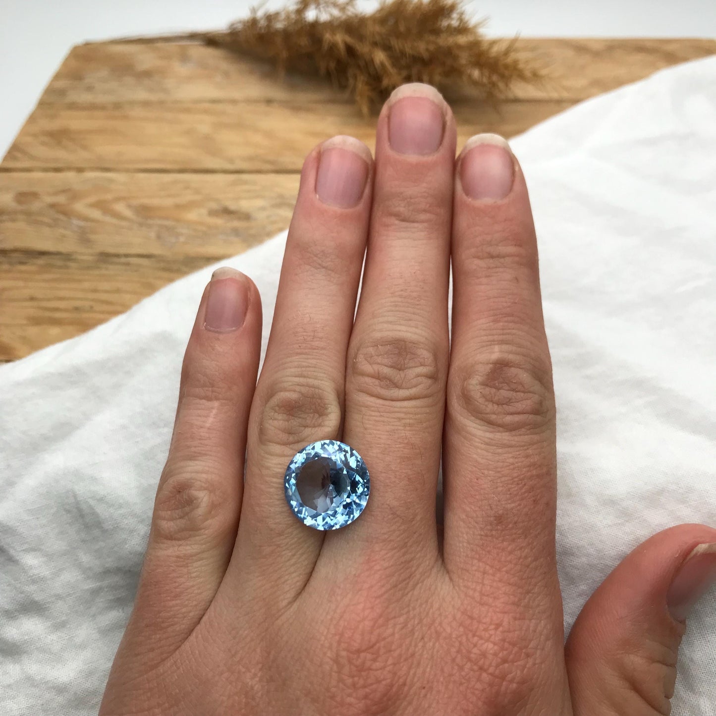 10 Carat Lab Created Blue Spinel 13.5mm Round