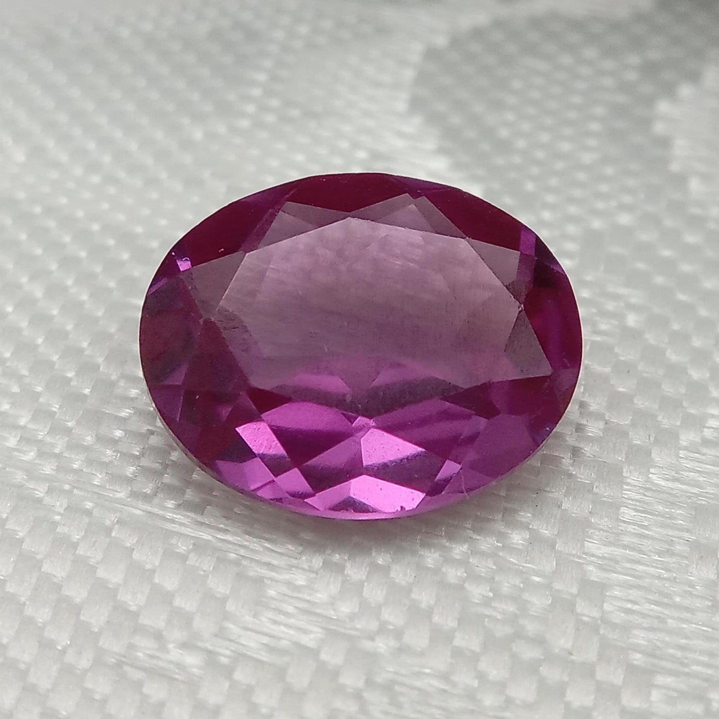 12x10mm Purple  Lab Sapphire Oval Cut 5 Carats, Faceted Loose 11.9x 10mm
