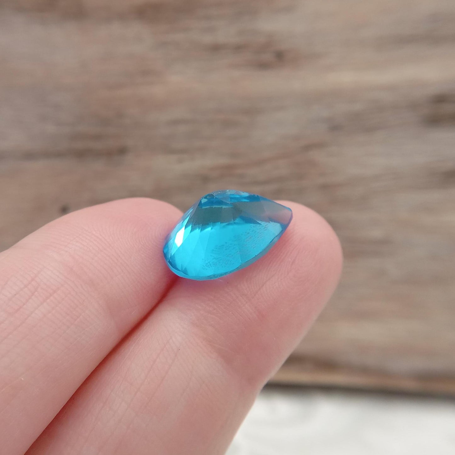16x12mm 15.9x11.8mm Blue Topaz Pear Cut, 10.37 carat Loose Faceted Gem, Natural Topaz, US Seller 16x12