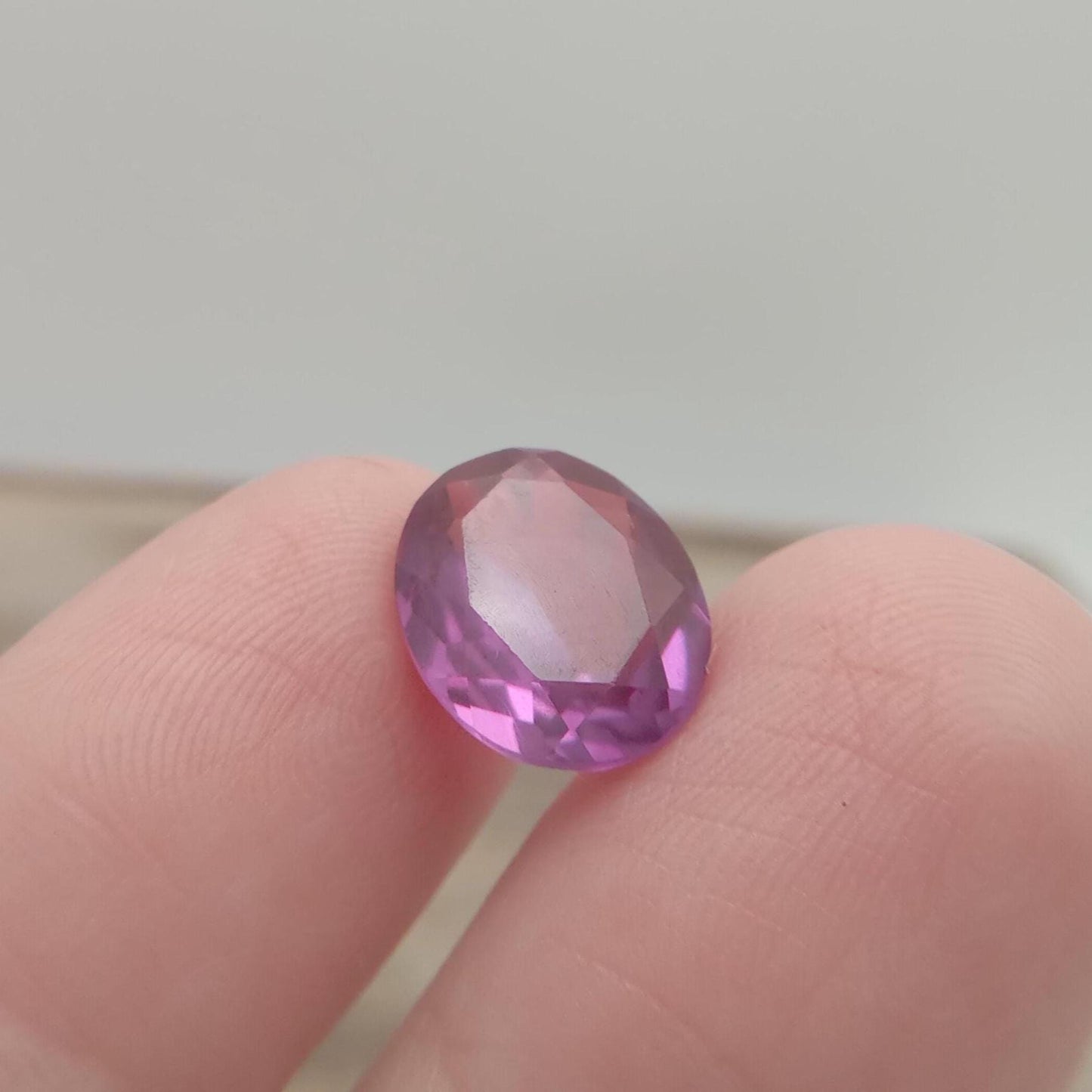 12x10mm Purple  Lab Sapphire Oval Cut 5 Carats, Faceted Loose 11.9x 10mm
