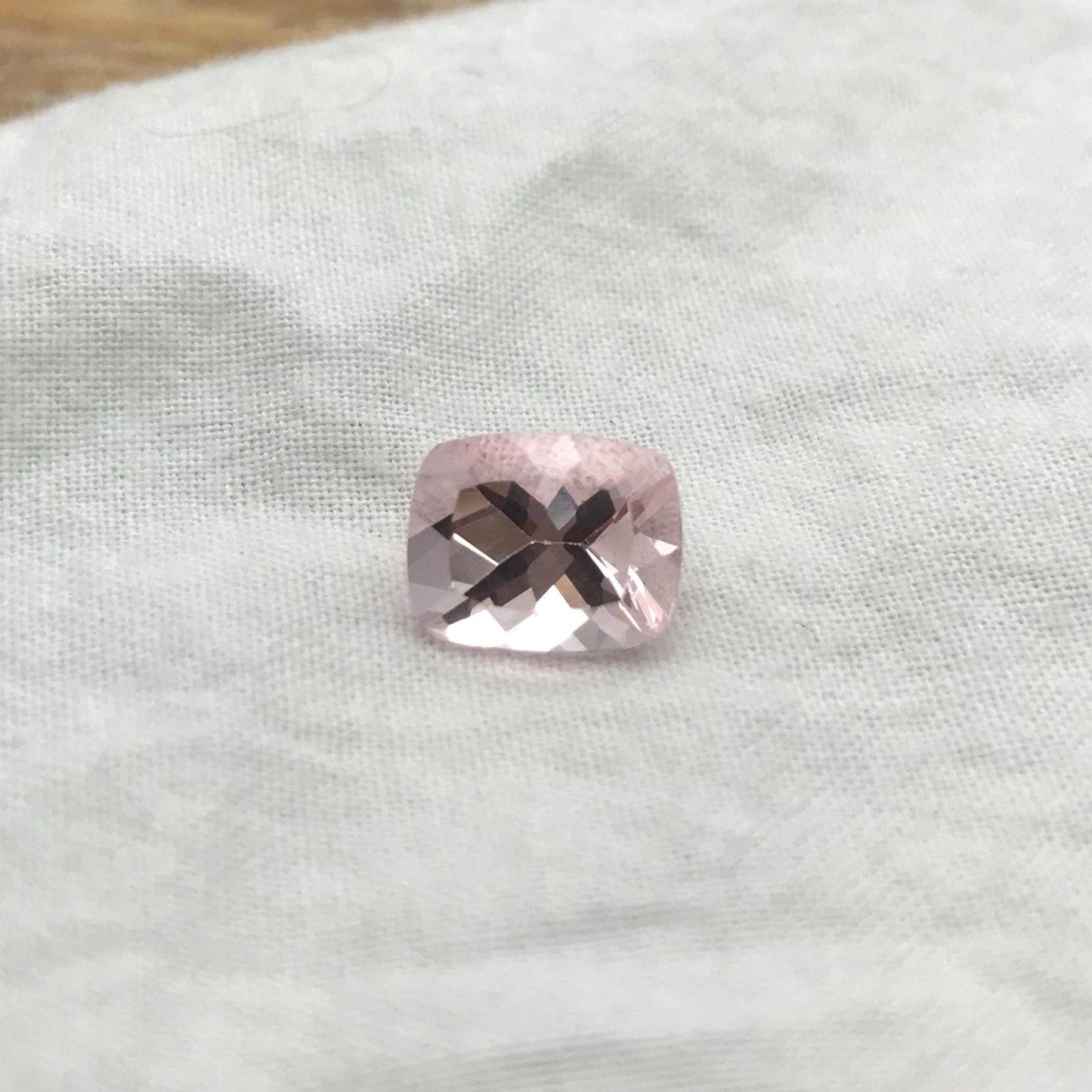 Morganite 10x8mm 2.99 Cushion Rectangle Cut Purplish Pink Loose Gem Imperfect Gemstone