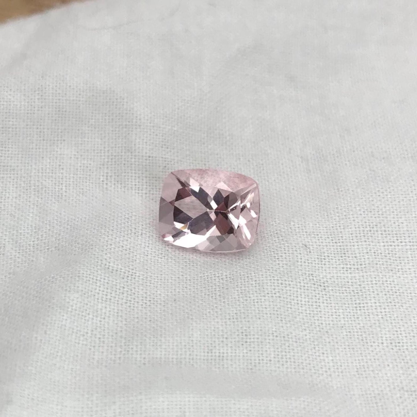 Morganite 10x8mm 2.99 Cushion Rectangle Cut Purplish Pink Loose Gem Imperfect Gemstone