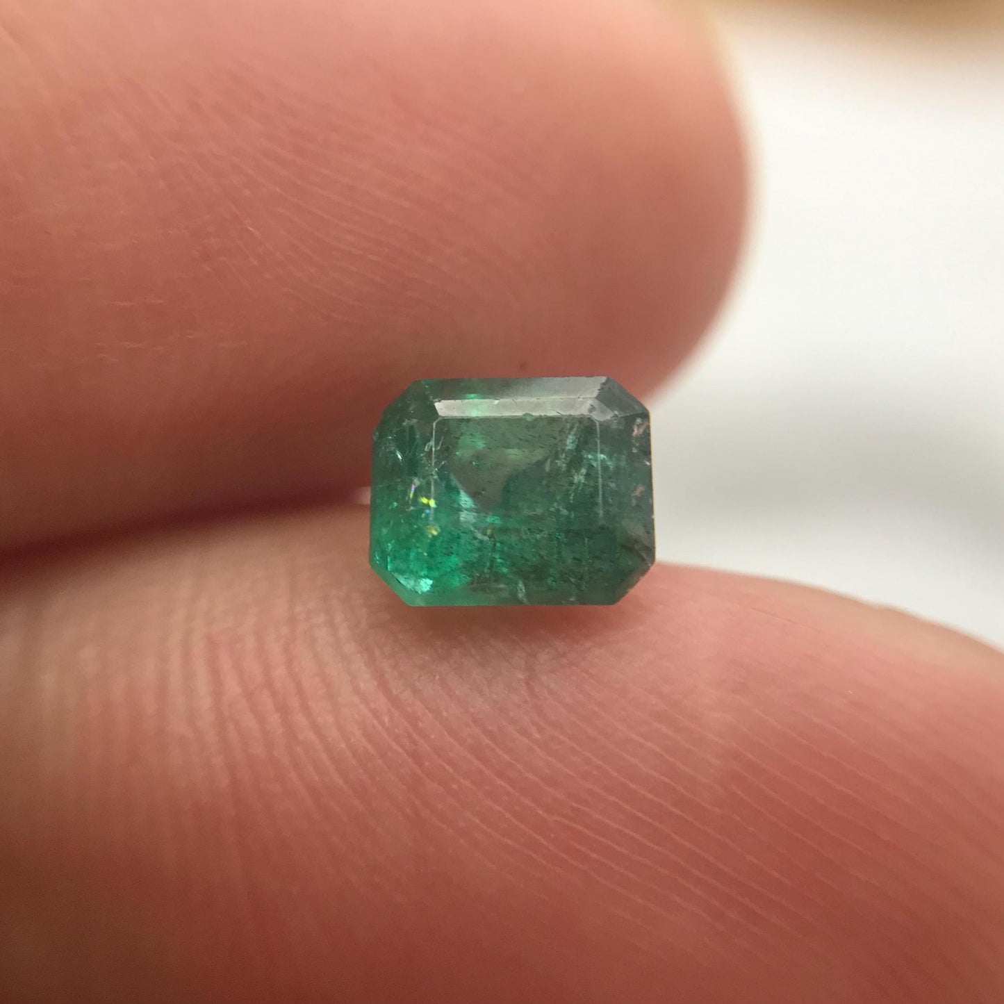 1.02 Carat Natural Emerald 6.5x5.3 Emerald Cut Faceted Loose Gem
