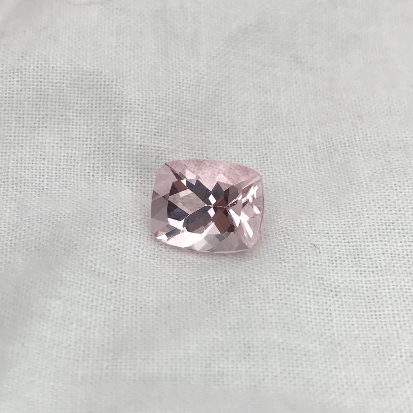 Morganite 10x8mm 2.99 Cushion Rectangle Cut Purplish Pink Loose Gem Imperfect Gemstone
