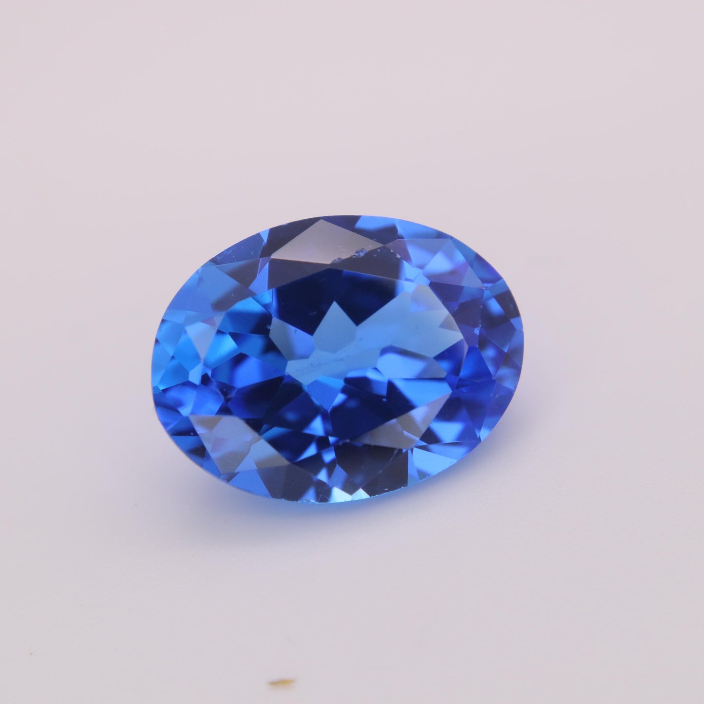 Lab Created Blue Spinel 9.40 Carat Man Made Spinel, 15.6x11.8mm Oval cut, Faceted Loose Synthetic Spinel