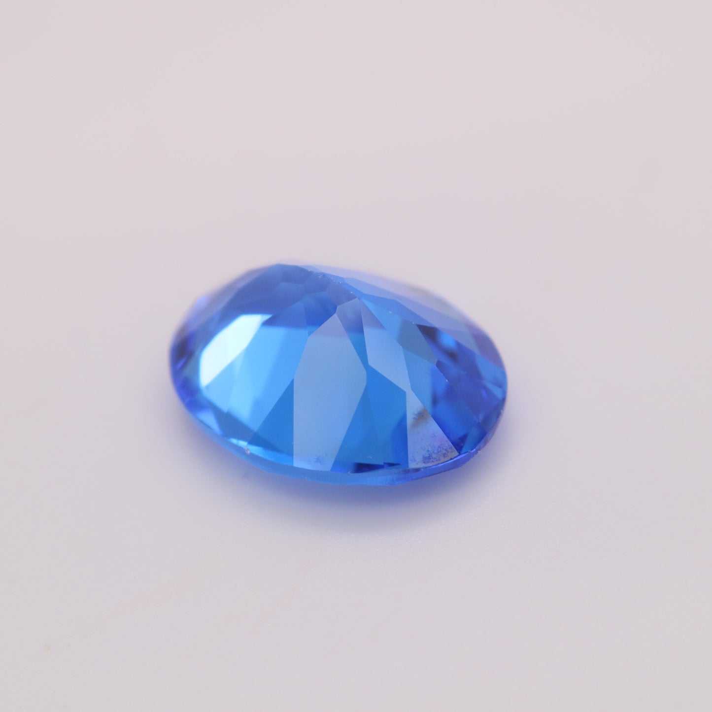 Lab Created Blue Spinel 9.40 Carat Man Made Spinel, 15.6x11.8mm Oval cut, Faceted Loose Synthetic Spinel
