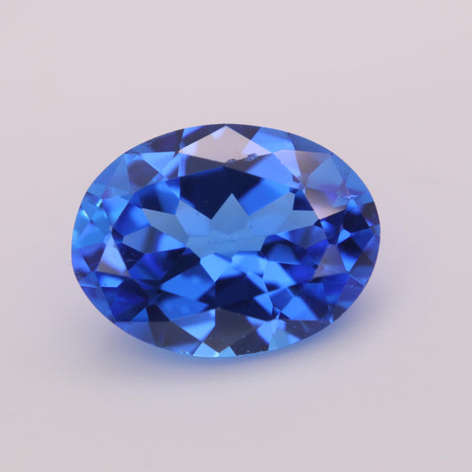 Lab Created Blue Spinel 9.40 Carat Man Made Spinel, 15.6x11.8mm Oval cut, Faceted Loose Synthetic Spinel
