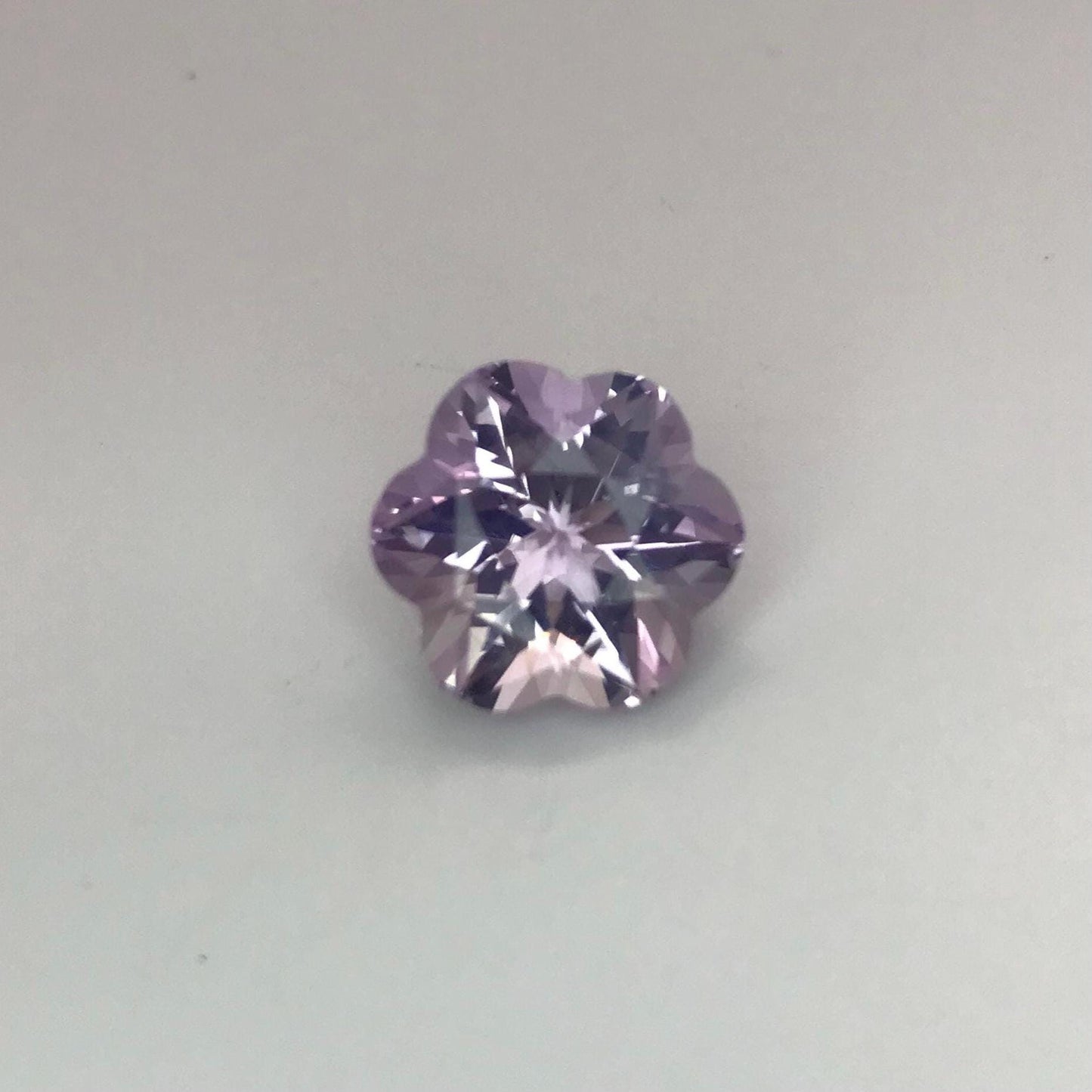 13 mm Flower Cut Lavender Amethyst 8 Carat Fancy Cut, Loose Faceted Gem, Unmounted Gemstone