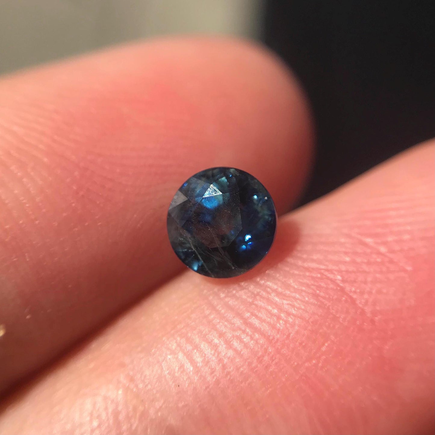 Natural 5.8mm Blue Sapphire 1.21 Carats Round Corundum Deep Blue Gem Faceted Loose Round cut Gemstone