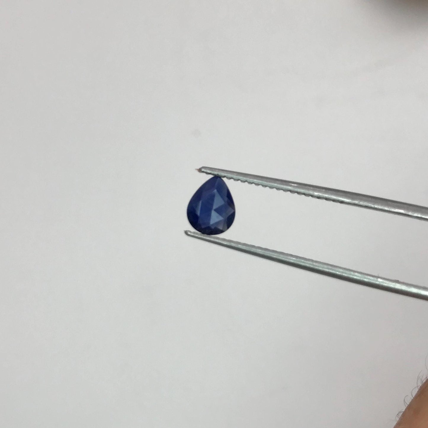 0.53 carat Natural Blue Sapphire Pear Corundum Faceted Loose Gemstone, Dark Blue, 1/2 carat
