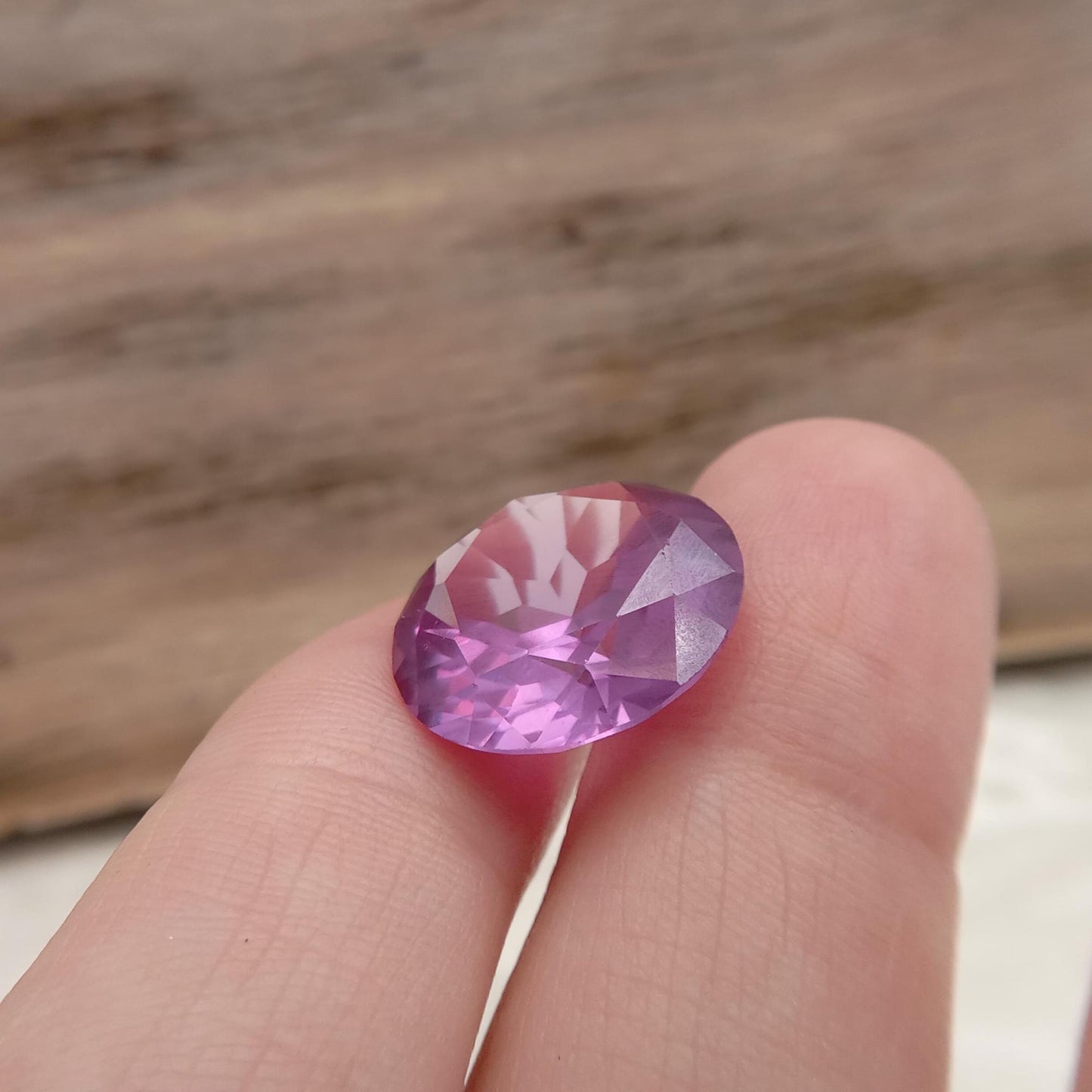 16.65 Ct Lab Created Purple Sapphire 16.4mm Round Cut, Lab Gemstone