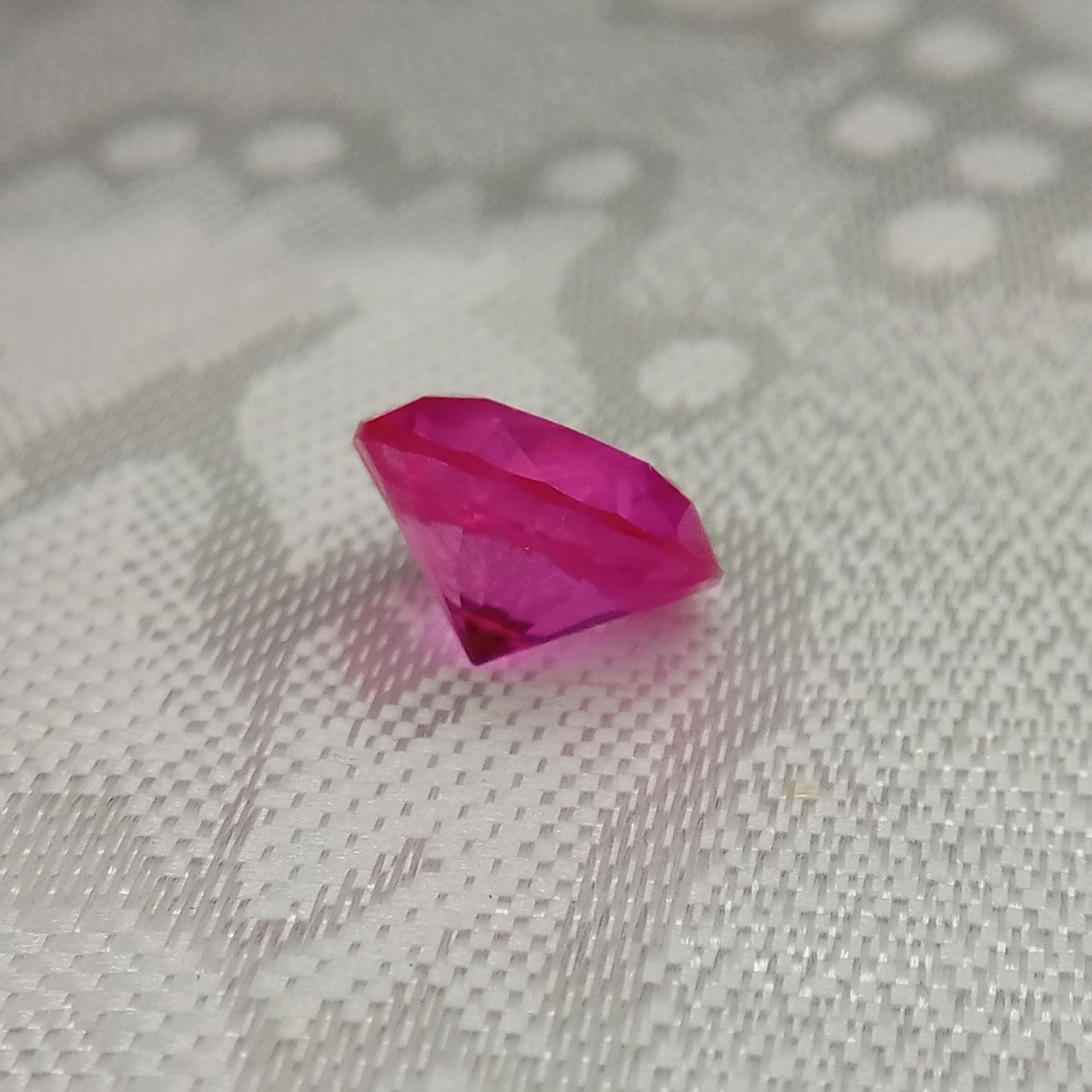 10 mm Hot Pink Lab Sapphire 4.63 Carat, Round Cut, Loose Faceted Lab Created Gemstone 10mm