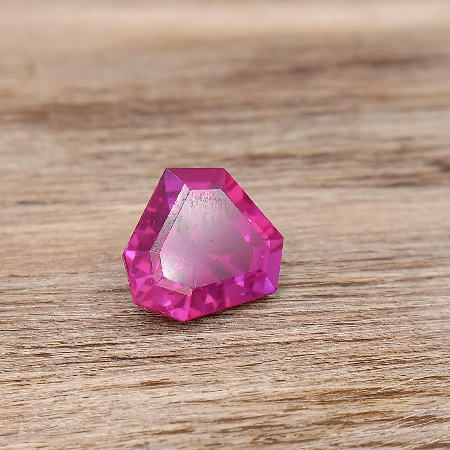 Lab Created Pink Sapphire Fancy Cut 4.34 Carat 10x10mm Unmounted Gem Loose Gemstone Synthetic Man Made US Seller 10 millimeter