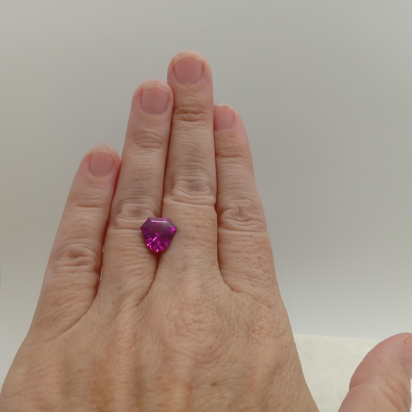Lab Created Pink Sapphire Fancy Cut 4.34 Carat 10x10mm Unmounted Gem Loose Gemstone Synthetic Man Made US Seller 10 millimeter
