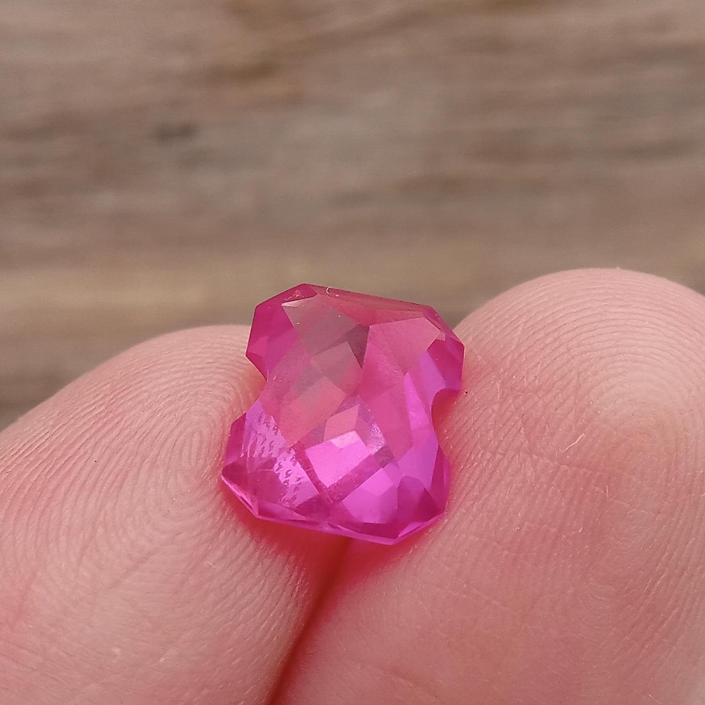 Lab Created Pink Sapphire Fancy Cut 4.07 Carat 10.1x8.2mm Unmounted Gem Loose Gemstone Synthetic Man Made 10x8mm modified rectangle