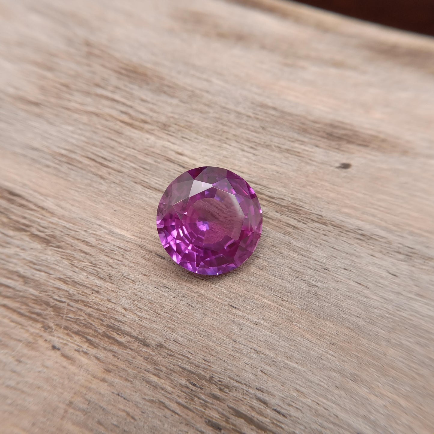 16mm Purple Lab Sapphire Round Cut 17.93 Carats, Faceted Loose man made