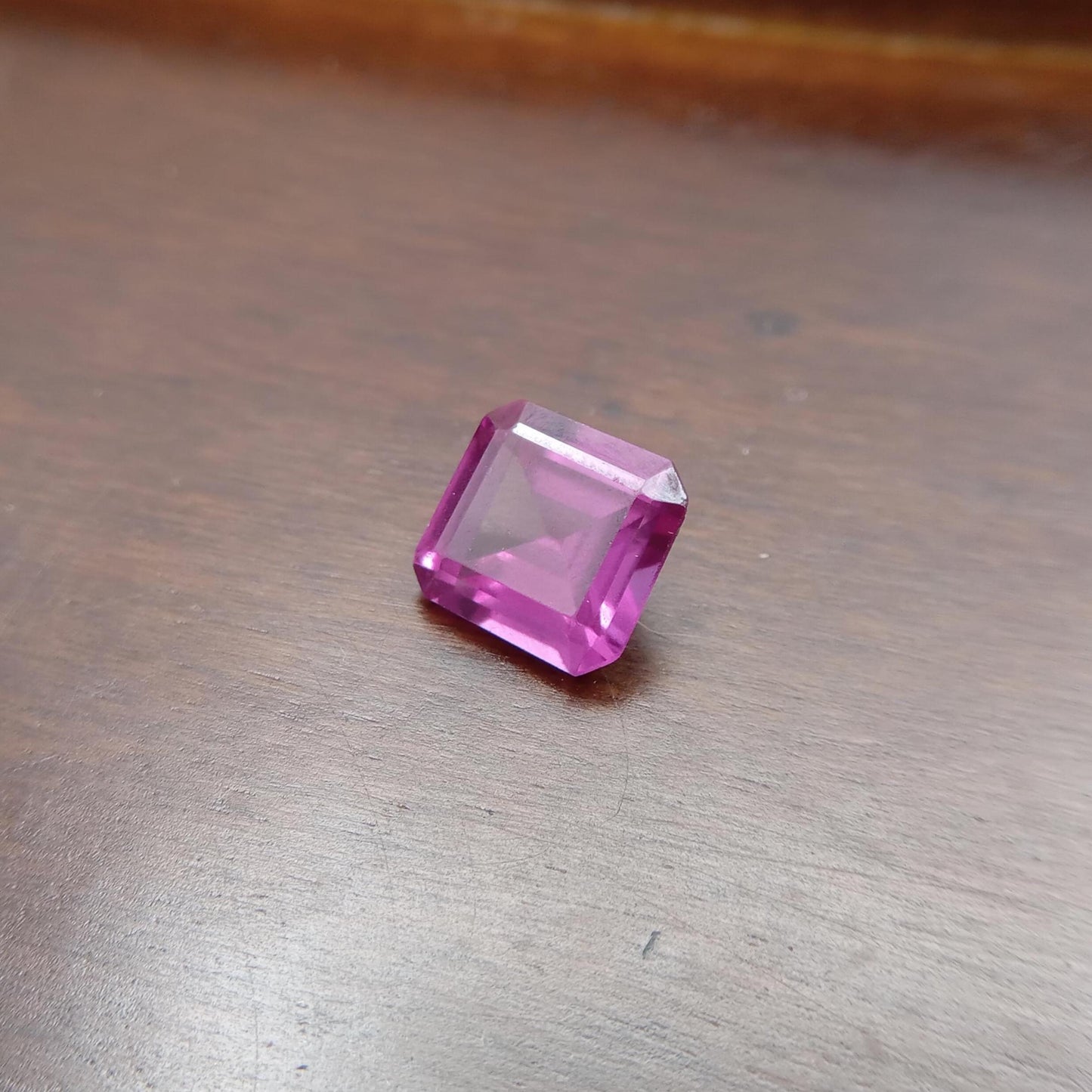 10.5 mm x9.9 mm Purple Lab Sapphire Loose Gem, 6.14 carat, Lab Created Square Gemstone, June Birthstone Color 10mm square