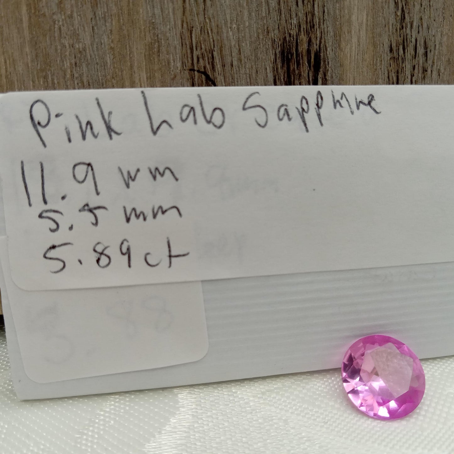 12mm 5.89 cts Synthetic Pink Sapphire Round Cut Gemstones Loose Unmounted Man Made Lab Grown Corundum Carats 12 millimeters