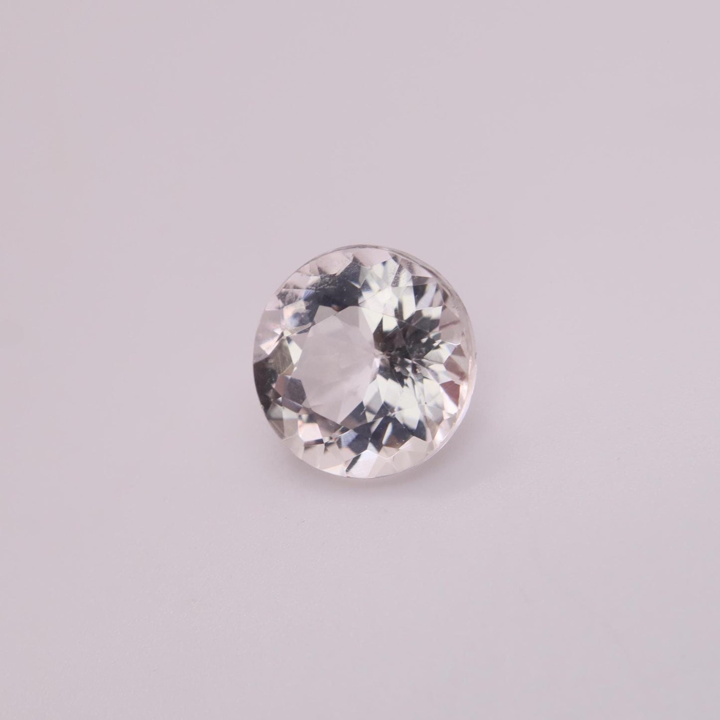 10mm Light Pink Morganite 3.44 carat Round Cut, Faceted Loose Gemstone