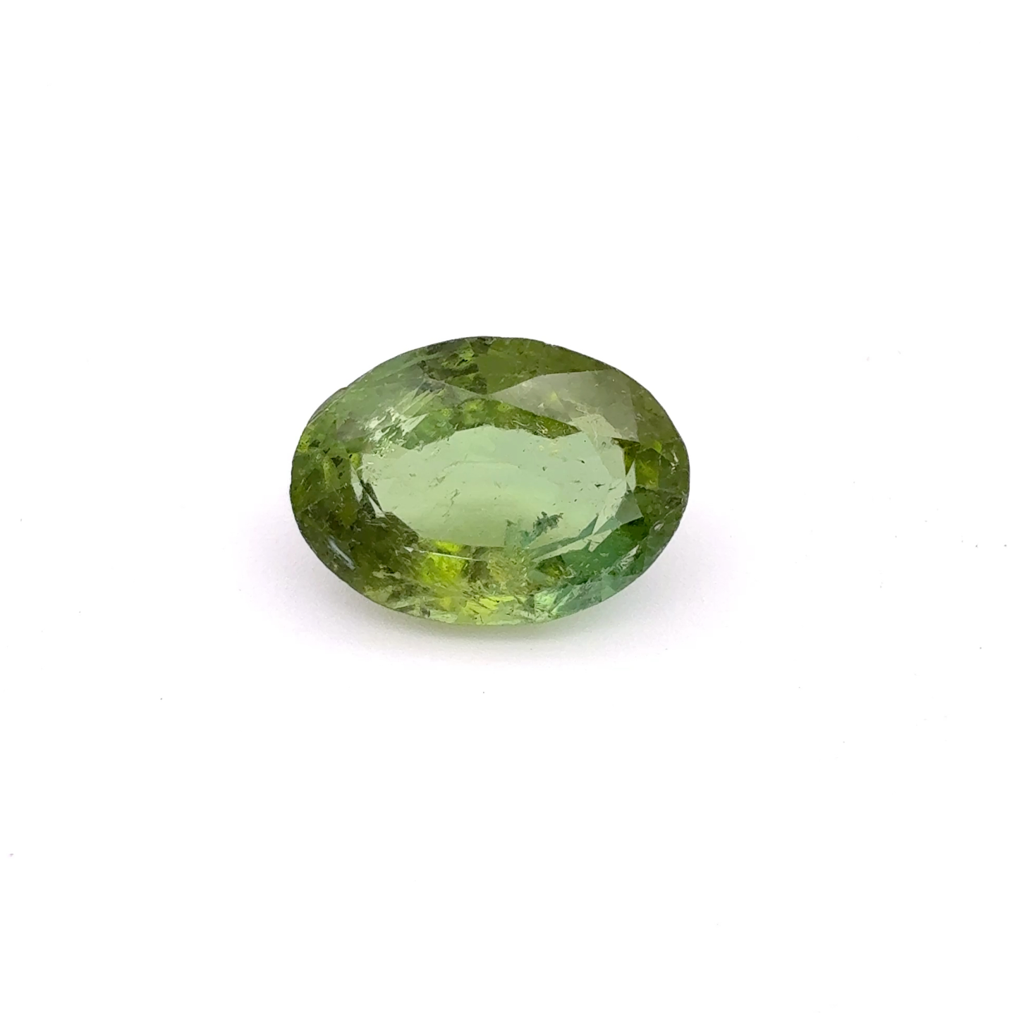 5 Carat Green Tourmaline 12.7x9.2mm Oval Cut, Faceted Loose Gemstone