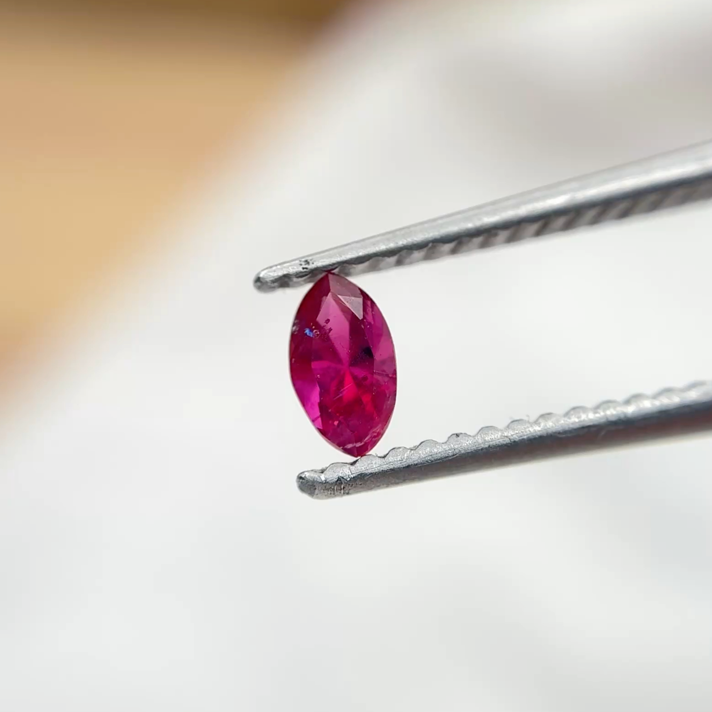 0.15 carat Red Beryl 4.8x2.8mm Marquise Cut, Natural Utah Red Beryl, Bixbite