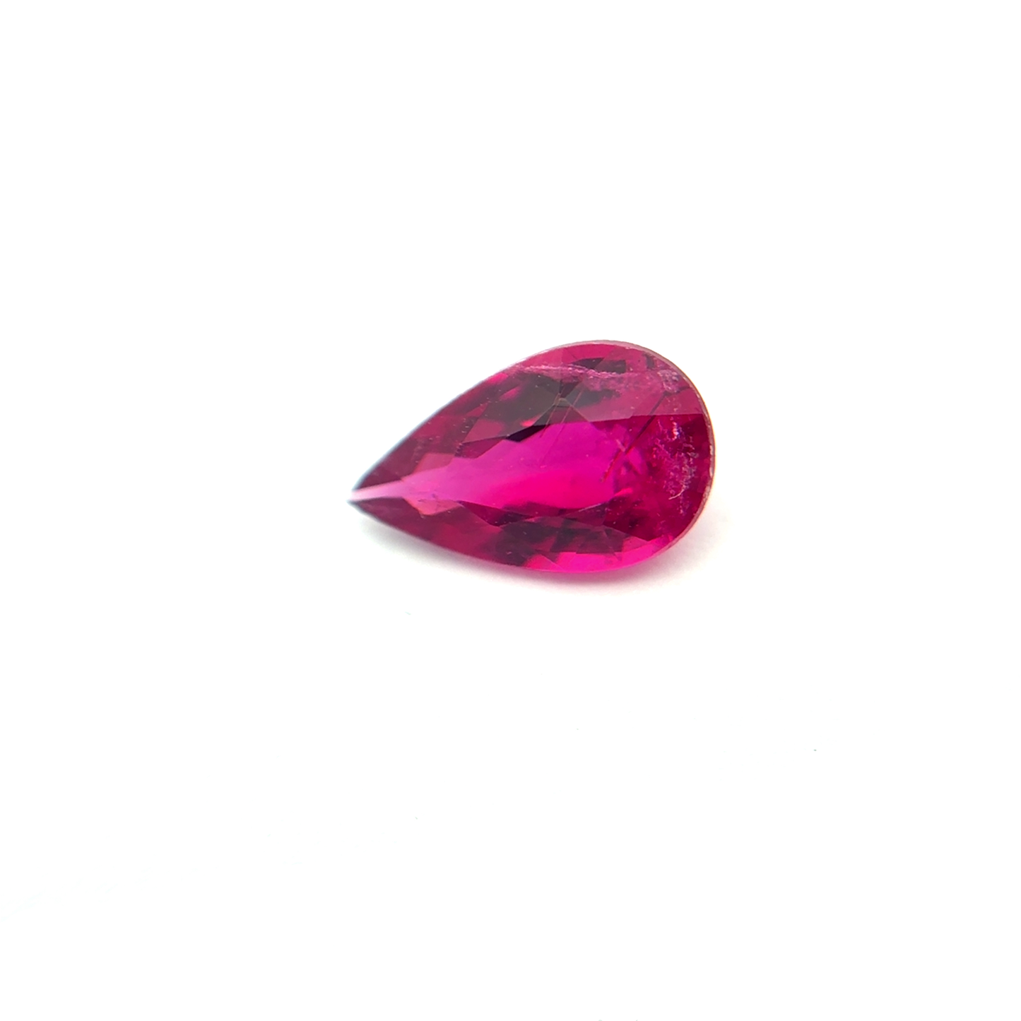 0.63ct Hot Pink Tourmaline, 7.8x4.7mm Pear cut Natural Loose Gemstone
