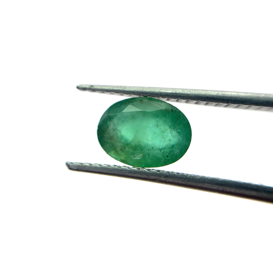 8x6mm Oval Natural Green Emerald, 1.17ct Loose Gemstone